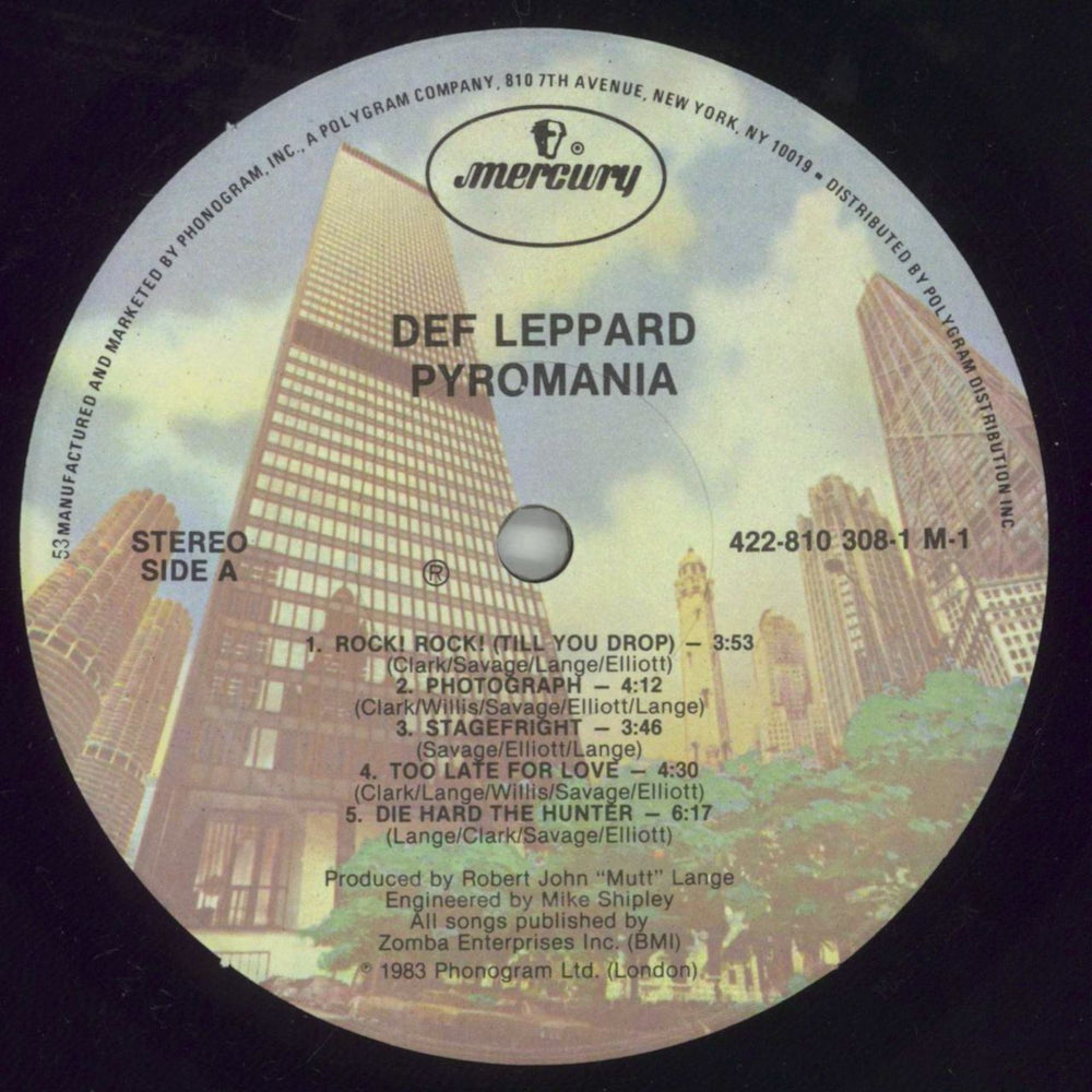 Def Leppard Pyromania - 1st US vinyl LP album (LP record) DEFLPPY860446