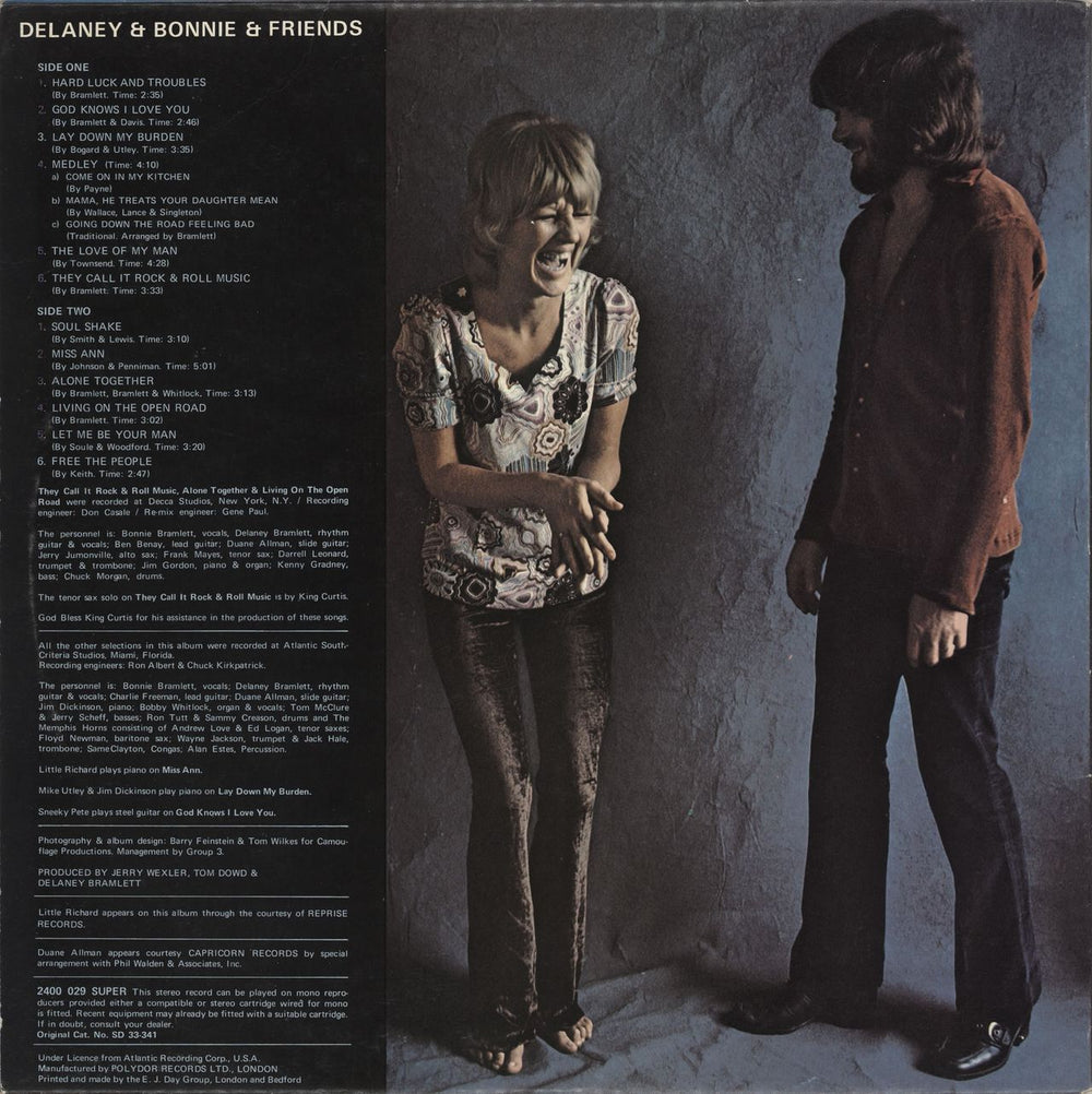 Delaney & Bonnie To Bonnie From Delaney - VG UK vinyl LP album (LP record)