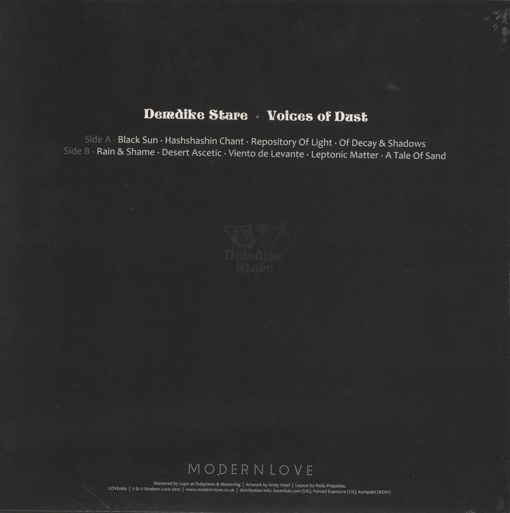 Demdike Stare  Voices Of Dust - Sealed UK vinyl LP album (LP record)