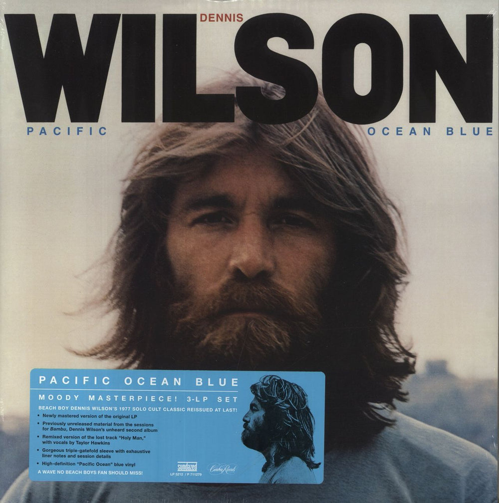 Dennis Wilson Pacific Ocean Blue - Blue Vinyl - Sealed US 3-LP vinyl record set (Triple LP Album) LP5212