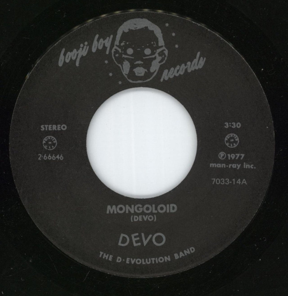 Devo Mongoloid - Blue Print US 7" vinyl single (7 inch record / 45) DVO07MO610241