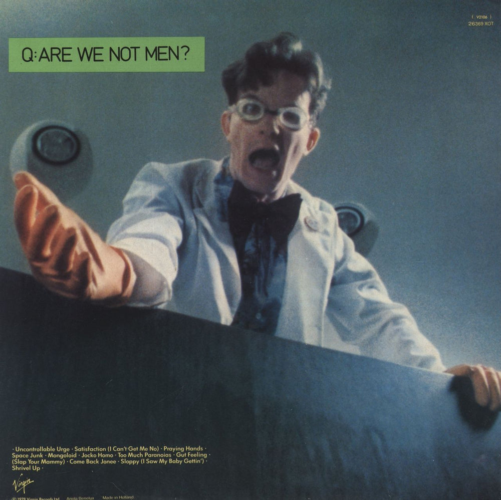 Devo Q: Are We Not Men? A: We Are Devo! - Clear Vinyl Dutch vinyl LP album (LP record)