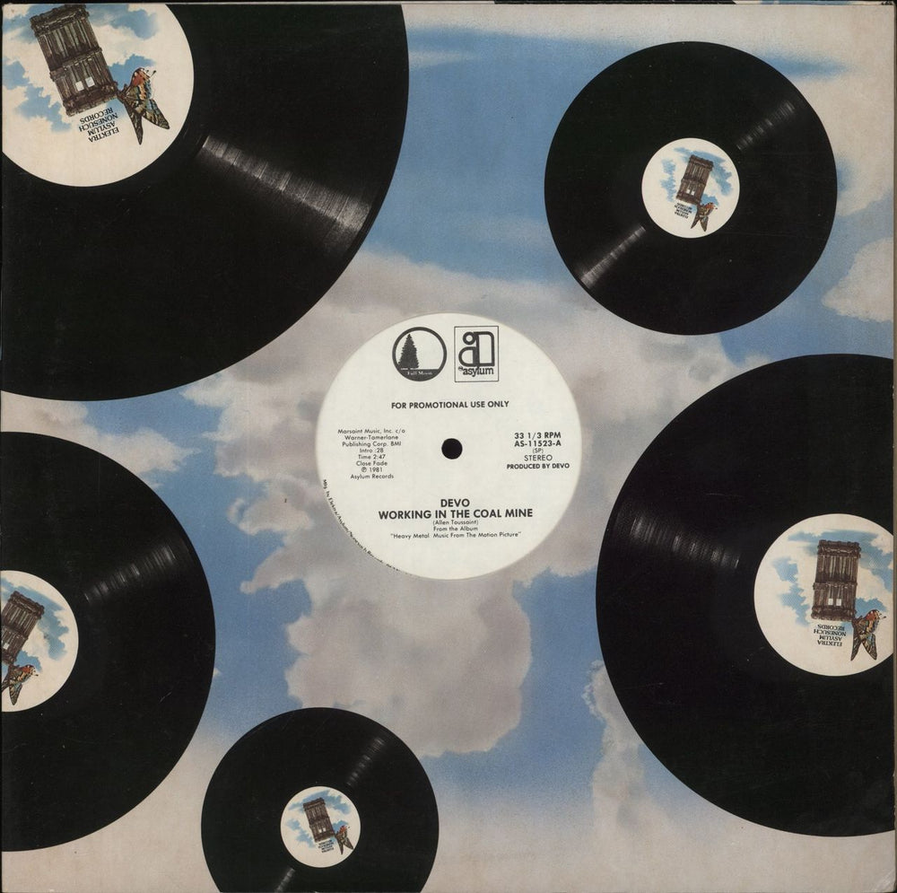 Devo Working In The Coal Mine US Promo 12" vinyl single (12 inch record / Maxi-single) AS-11523