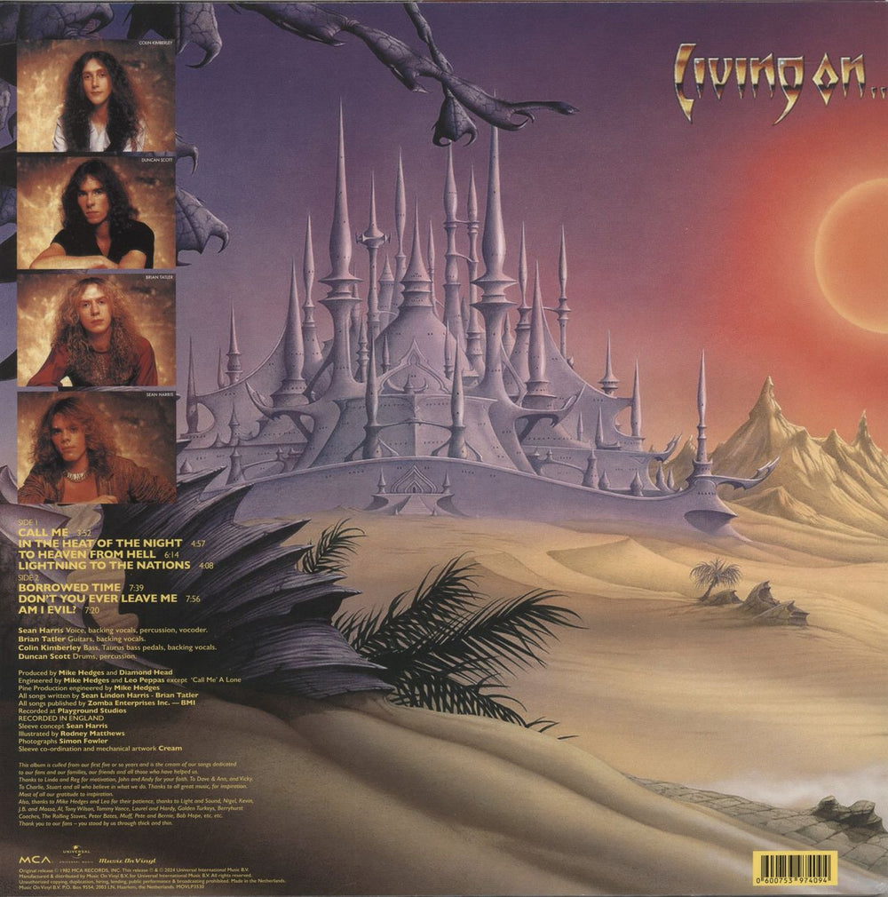 Diamond Head Borrowed Time - 180 Gram Black Vinyl UK vinyl LP album (LP record) 600753974094