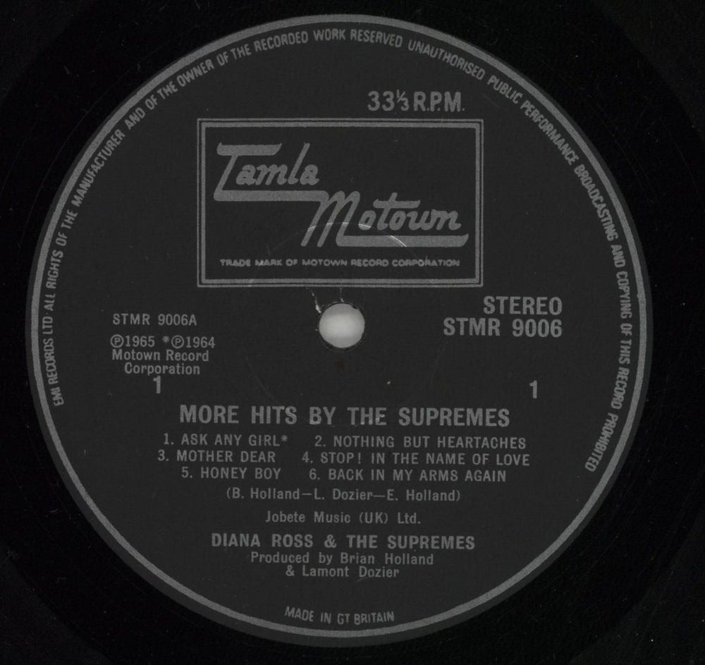 Diana Ross & The Supremes More Hits By The Supremes UK vinyl LP album (LP record) D/SLPMO864446