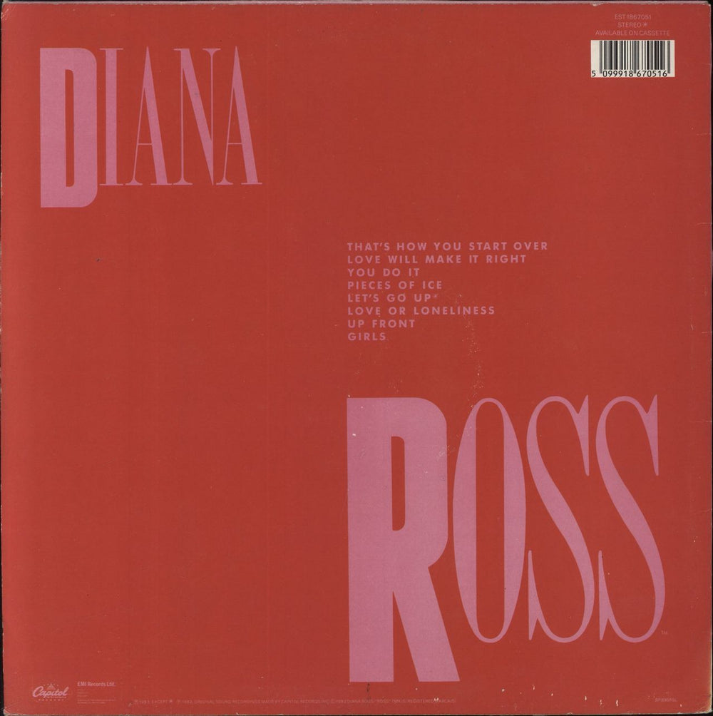 Diana Ross Ross - VG UK vinyl LP album (LP record) 5099918670516