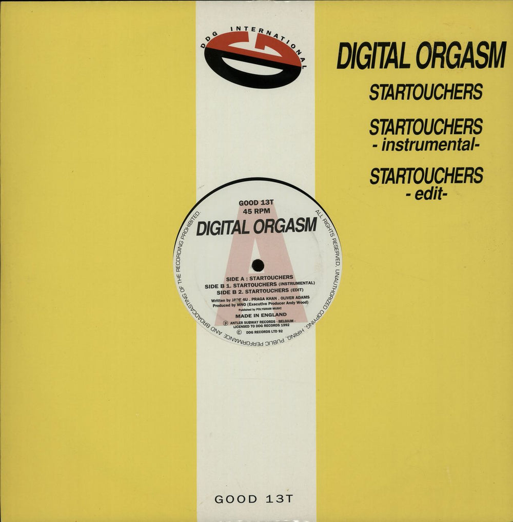 Digital Orgasm Startouchers UK 12" vinyl single (12 inch record / Maxi-single) GOOD13T