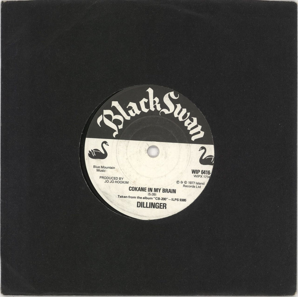 Dillinger Cokane In My Brain - Solid UK 7" vinyl single (7 inch record / 45) WIP6416