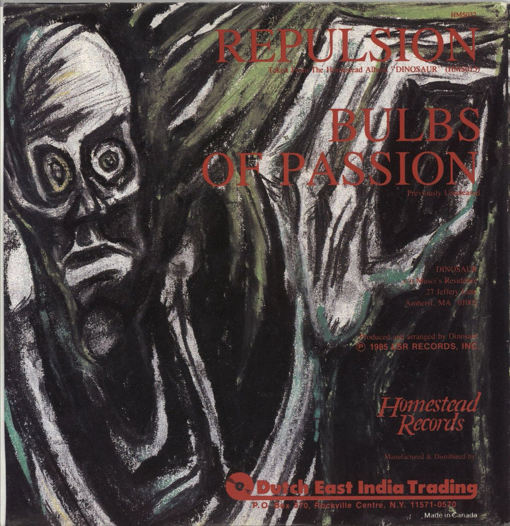 Dinosaur Jr Repulsion Canadian 7" vinyl single (7 inch record / 45)