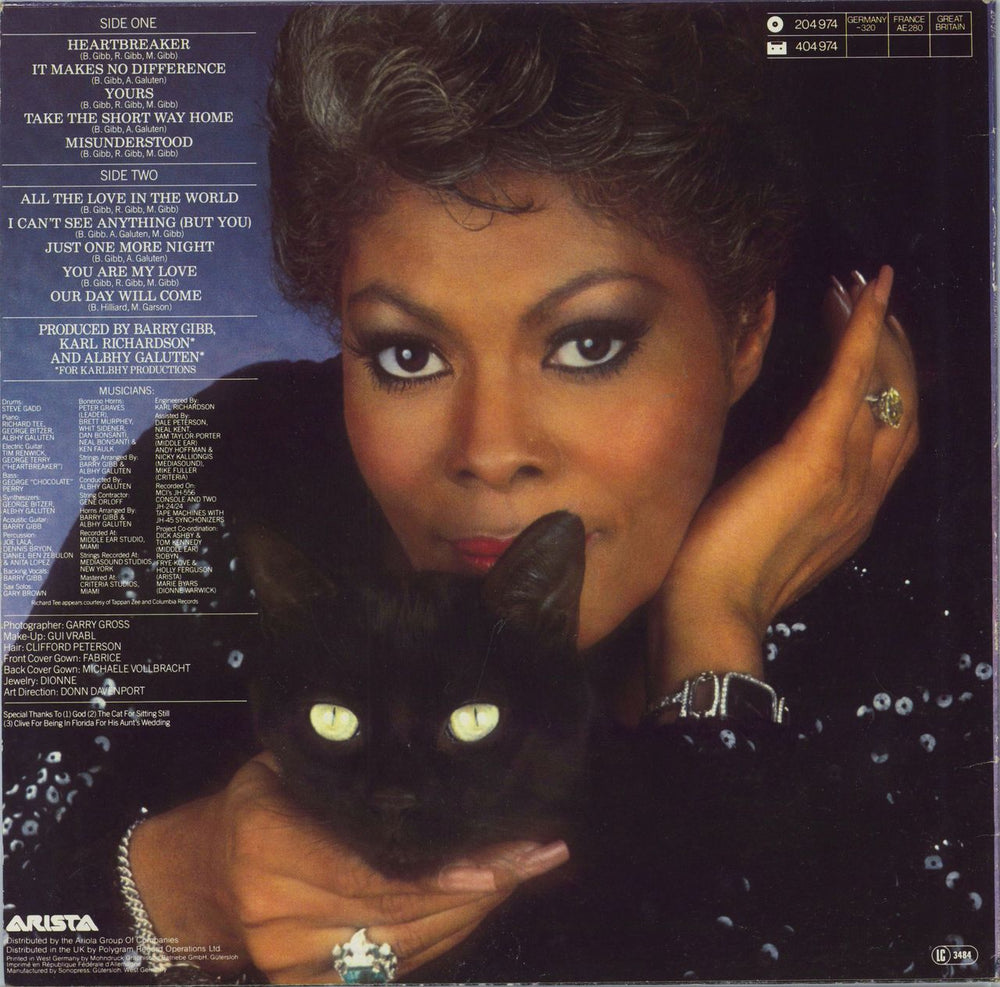 Dionne Warwick Heartbreaker - Stickered Sleeve German vinyl LP album (LP record)