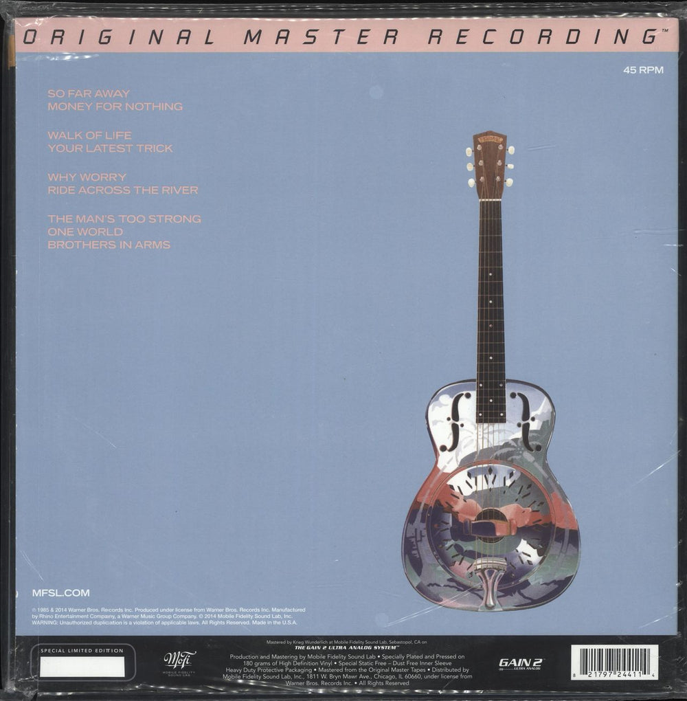 Dire Straits Brothers In Arms - Original Master Recording 180 Gram 45RPM - Sealed US 2-LP vinyl record set (Double LP Album) 821797244114