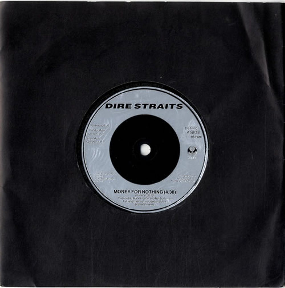 Dire Straits Money For Nothing UK 7" vinyl single (7 inch record / 45) DSTR10