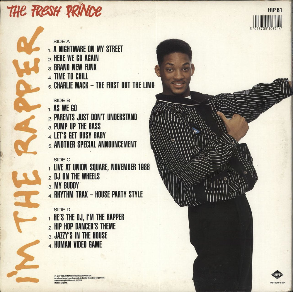 DJ Jazzy Jeff & The Fresh Prince He's The DJ, I'm The Rapper UK 2-LP vinyl record set (Double LP Album) 5013705107214