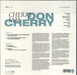 Don Cherry Cherry Jam - RSD 2020 - Low Number UK 12" vinyl single (12 inch record / Maxi-single) 5060708610081