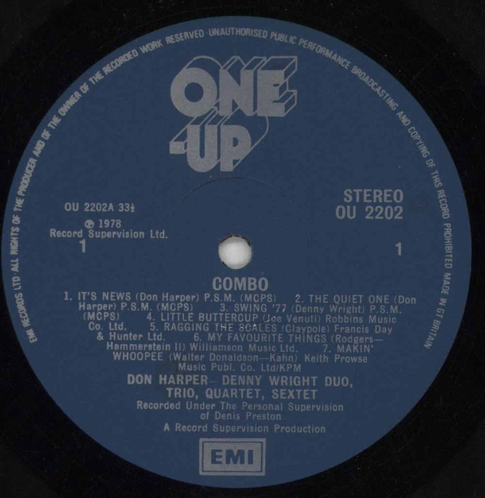 Don Harper Combo: Duo, Trio, Quartet, Sextet UK vinyl LP album (LP record) F8QLPCO849679