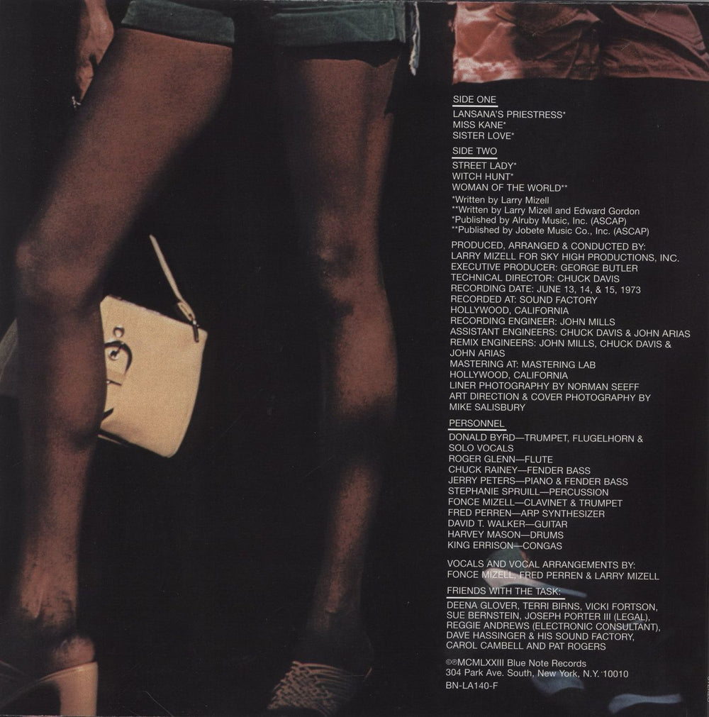 Donald Byrd Street Lady US vinyl LP album (LP record)