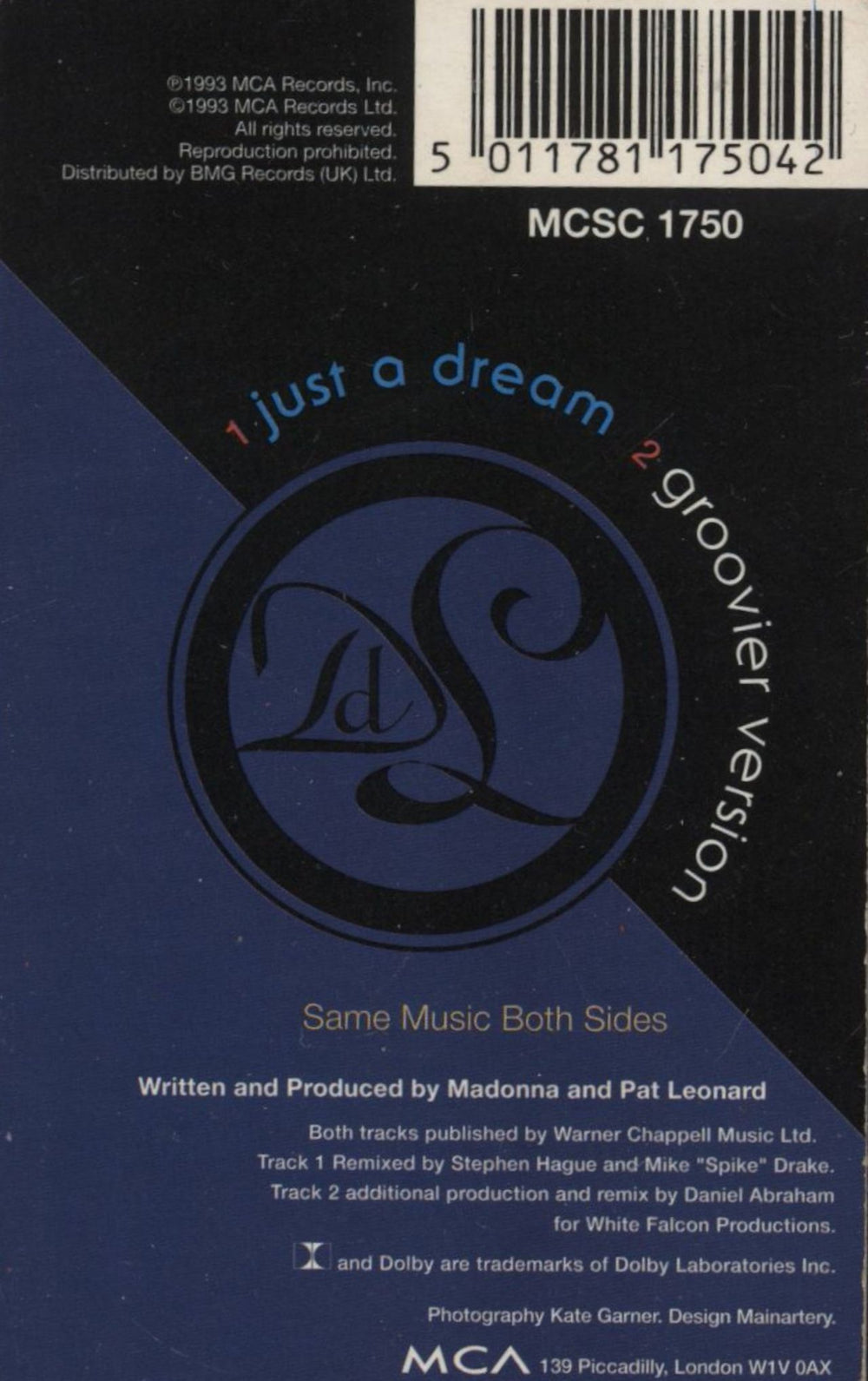 Donna DeLory Just A Dream UK CD single (CD5 / 5") 5011781175042