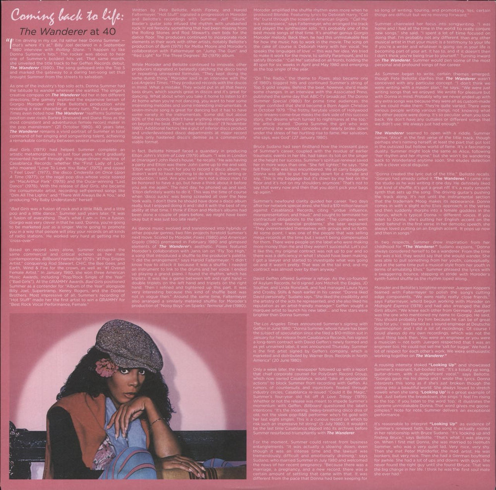 Donna Summer The Wanderer - 180gm Pink & Black Vinyl UK 2-LP vinyl record set (Double LP Album)