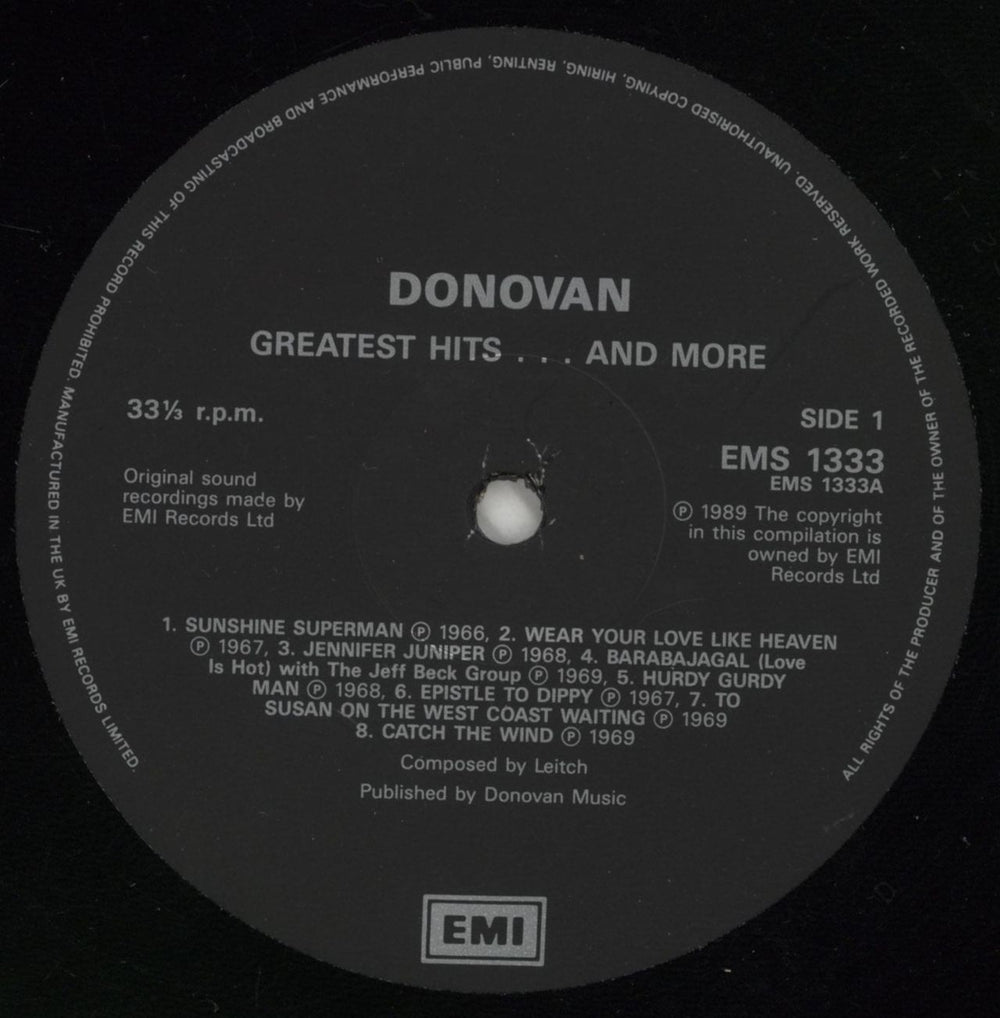 Donovan Greatest Hits And More UK vinyl LP album (LP record) DOVLPGR265965