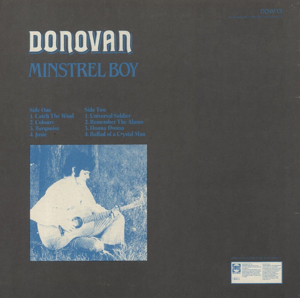 Donovan Minstrel Boy UK 10" vinyl single (10 inch record)
