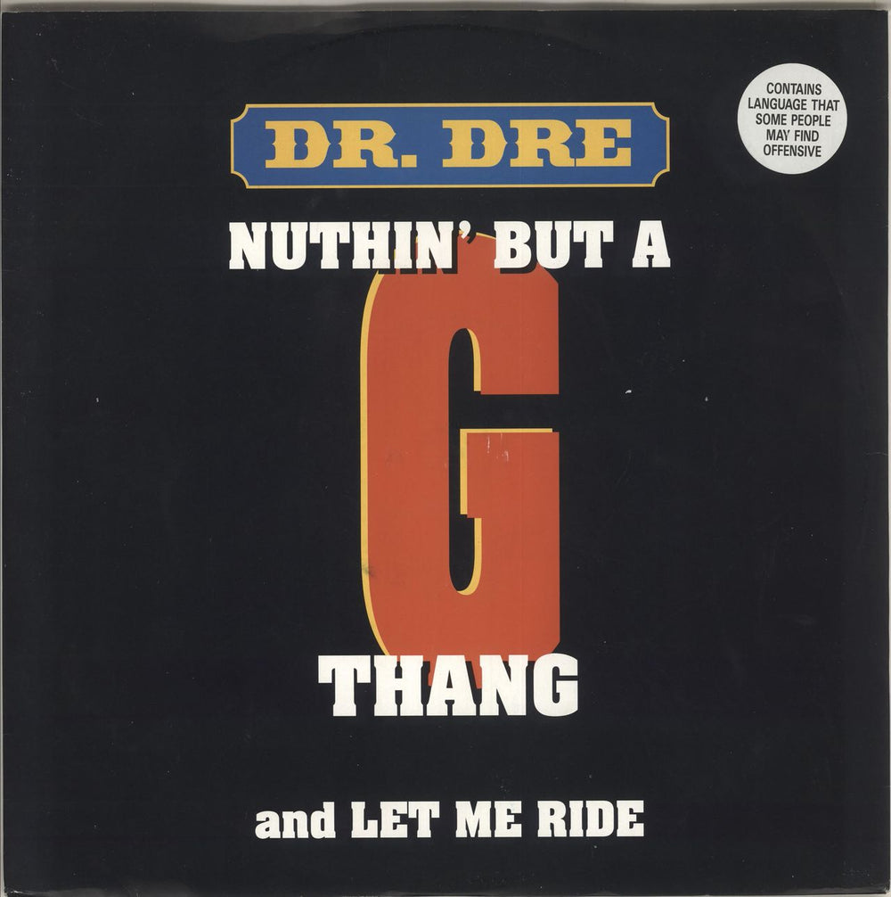 Dr Dre Nuthin' But A 'G' Thang UK 12" vinyl single (12 inch record / Maxi-single) A8328T