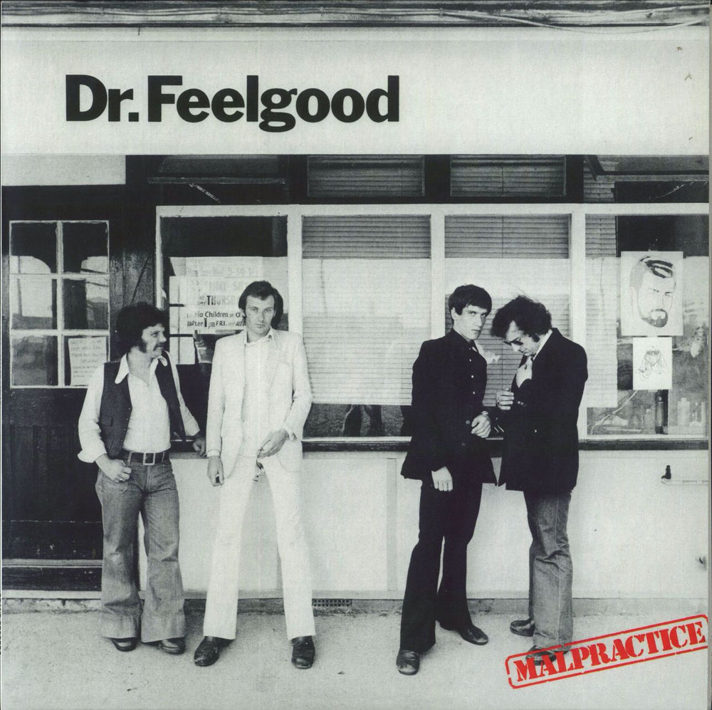 Dr Feelgood Malpractice - Red Vinyl UK vinyl LP album (LP record) GRAND09R