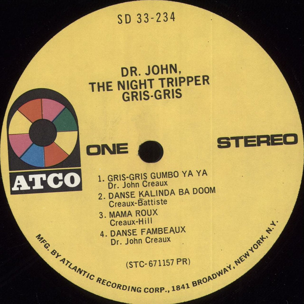Dr John Gris Gris US vinyl LP album (LP record) DRJLPGR719701