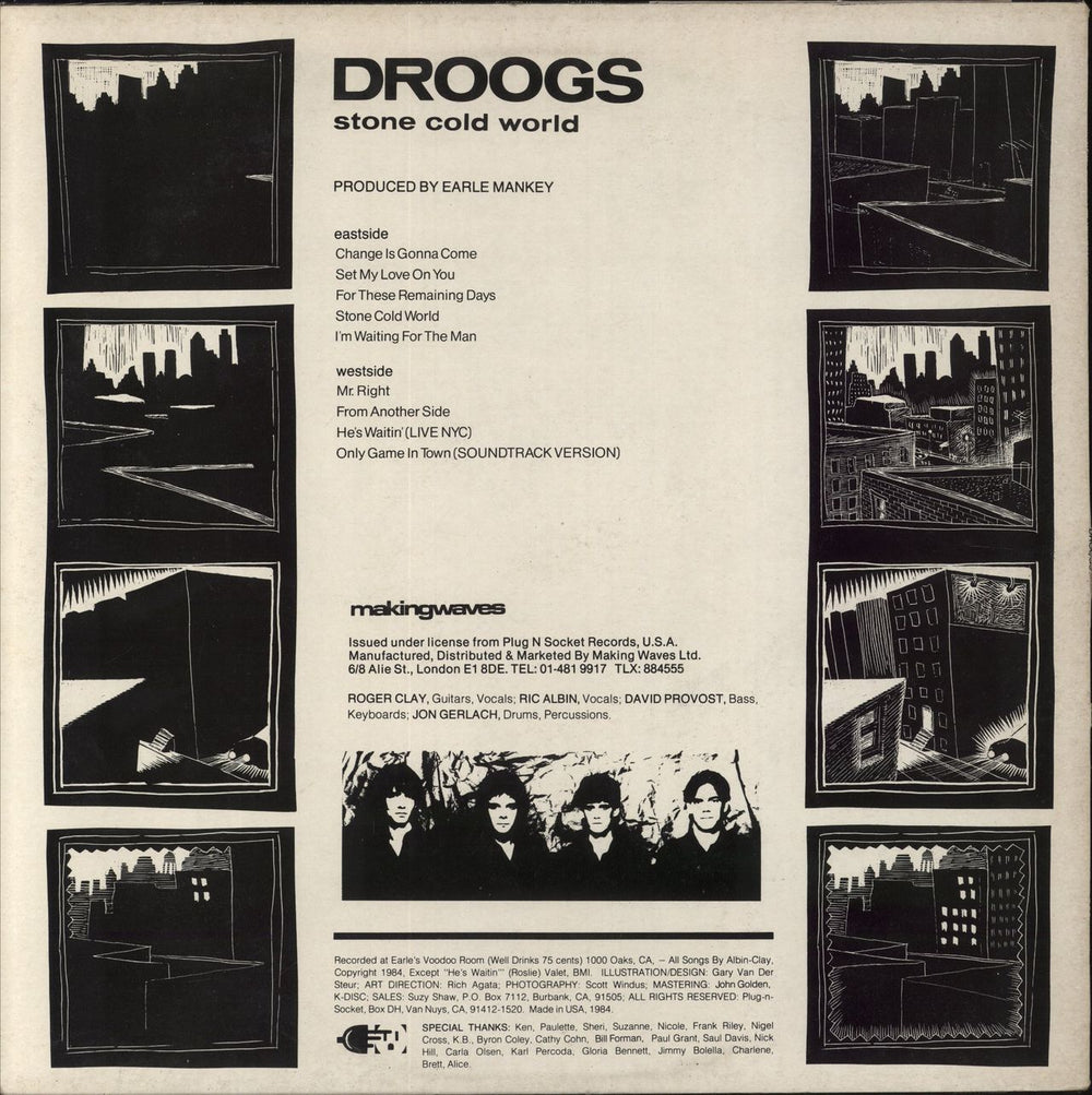 Droogs Stone Cold World UK vinyl LP album (LP record)