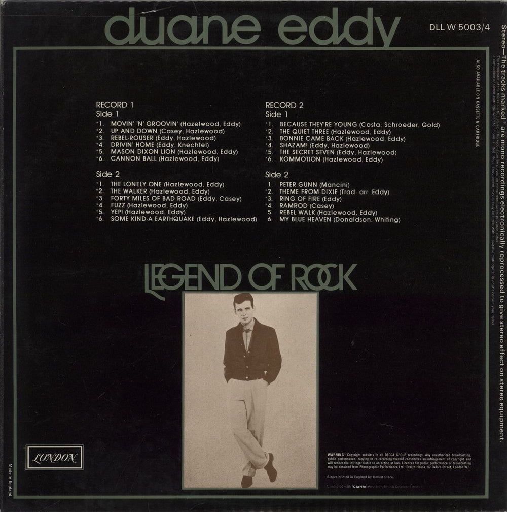 Duane Eddy Legend Of Rock UK 2-LP vinyl record set (Double LP Album)