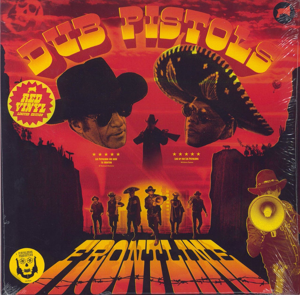 Dub Pistols Frontline - Red Vinyl - Shrink UK vinyl LP album (LP record) CYC002LPRBC