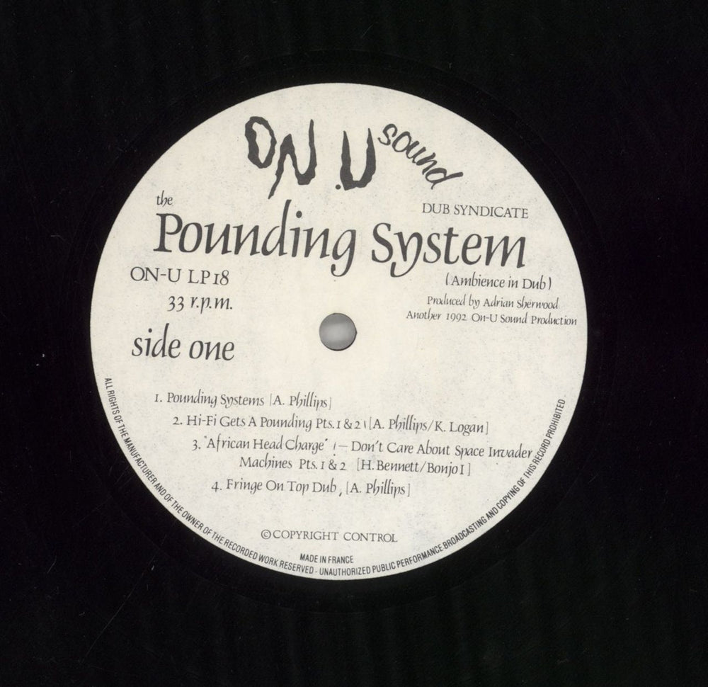 Dub Syndicate Pounding System [Ambience In Dub] UK vinyl LP album (LP record) DH7LPPO443973