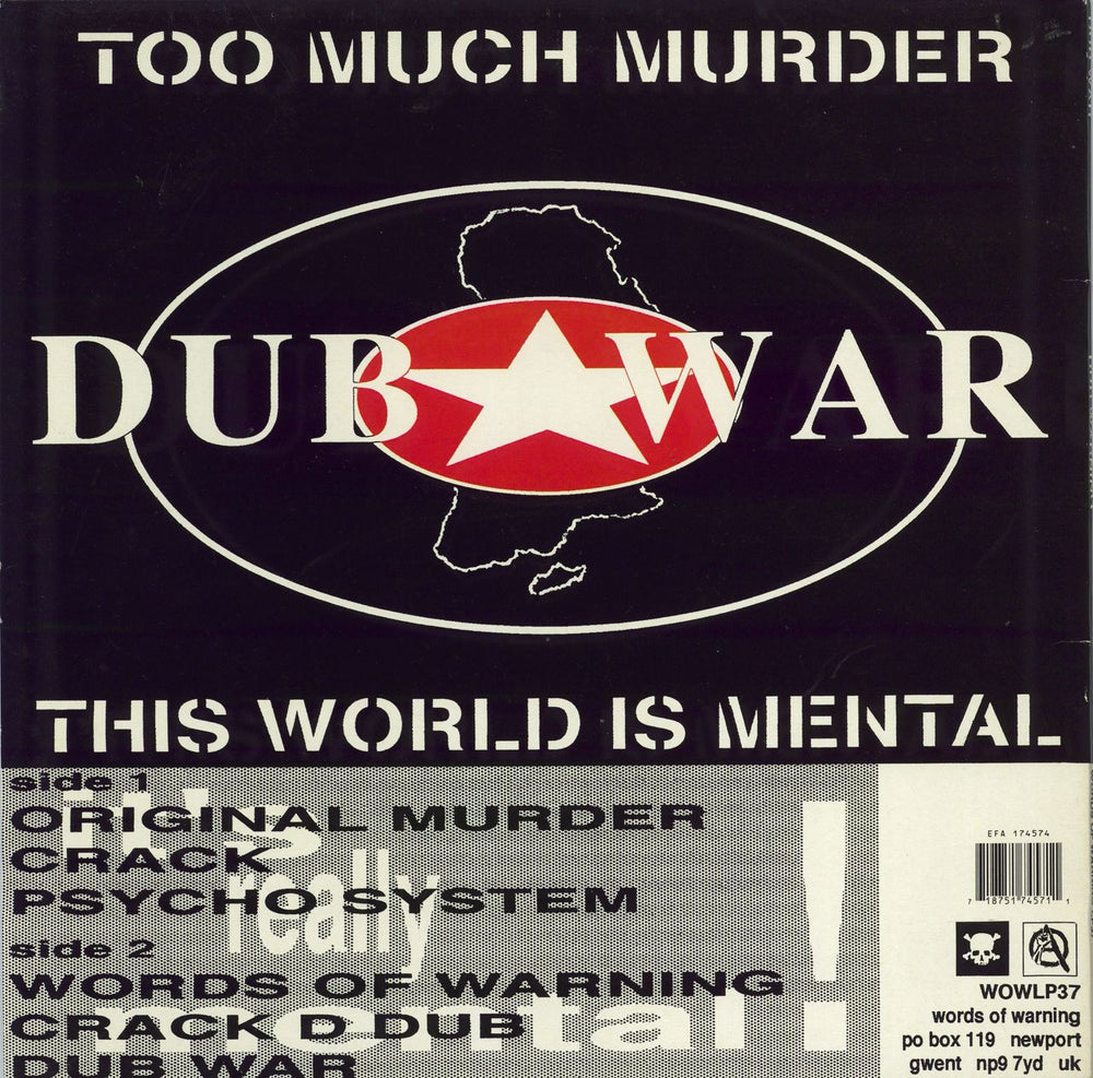 Dub War Dub Warning UK 12" vinyl single (12 inch record / Maxi-single) 718751745711