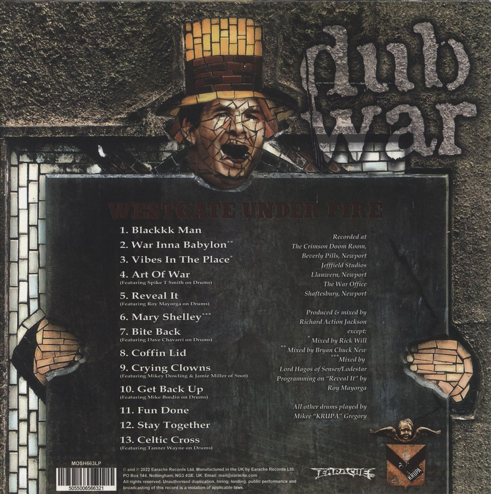 Dub War Westgate Under Fire - Red Vinyl - Autographed UK vinyl LP album (LP record) 5055006566321