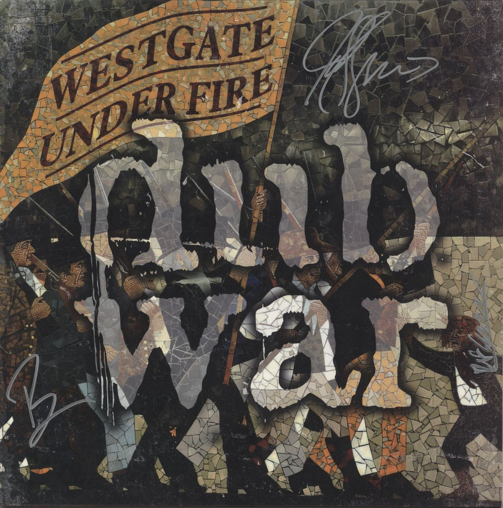 Dub War Westgate Under Fire - Red Vinyl - Autographed UK vinyl LP album (LP record) MOSH663LP