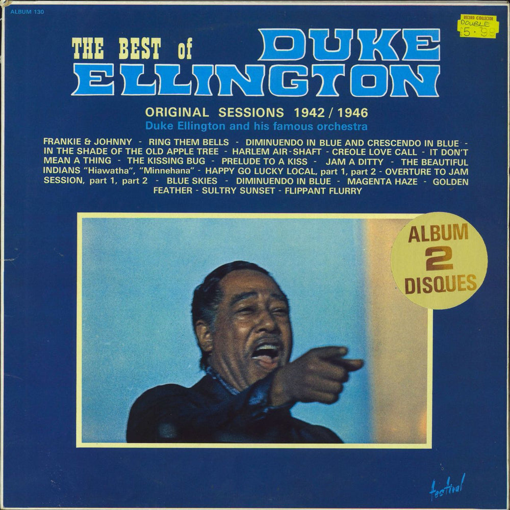 Duke Ellington The Best Of Duke Ellington - Original Sessions 1942 / 1946 French 2-LP vinyl record set (Double LP Album) ALBUM130