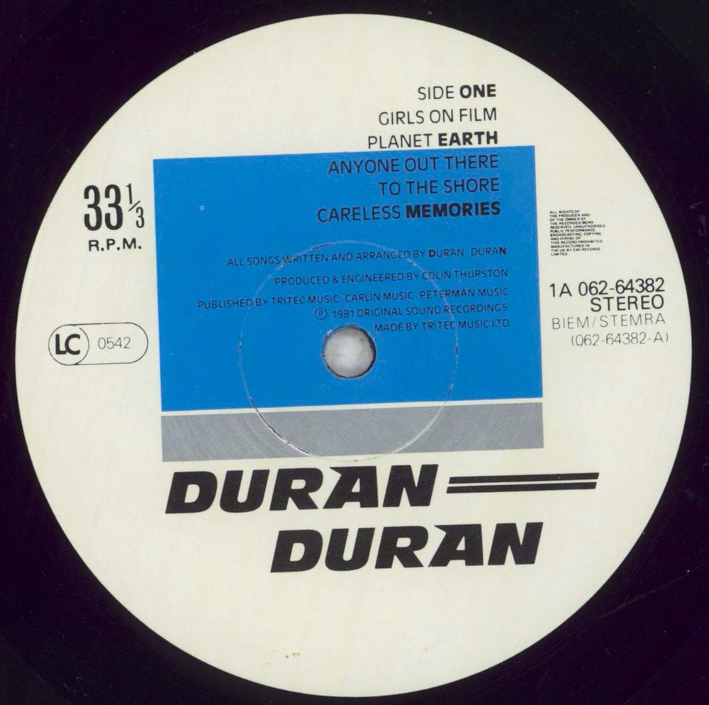 Duran Duran Duran Duran Dutch vinyl LP album (LP record) DDNLPDU855593