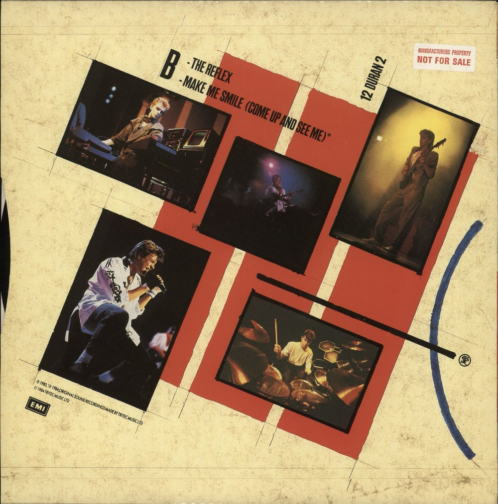 Duran Duran The Reflex - Factory Sample UK 12" vinyl single (12 inch record / Maxi-single)