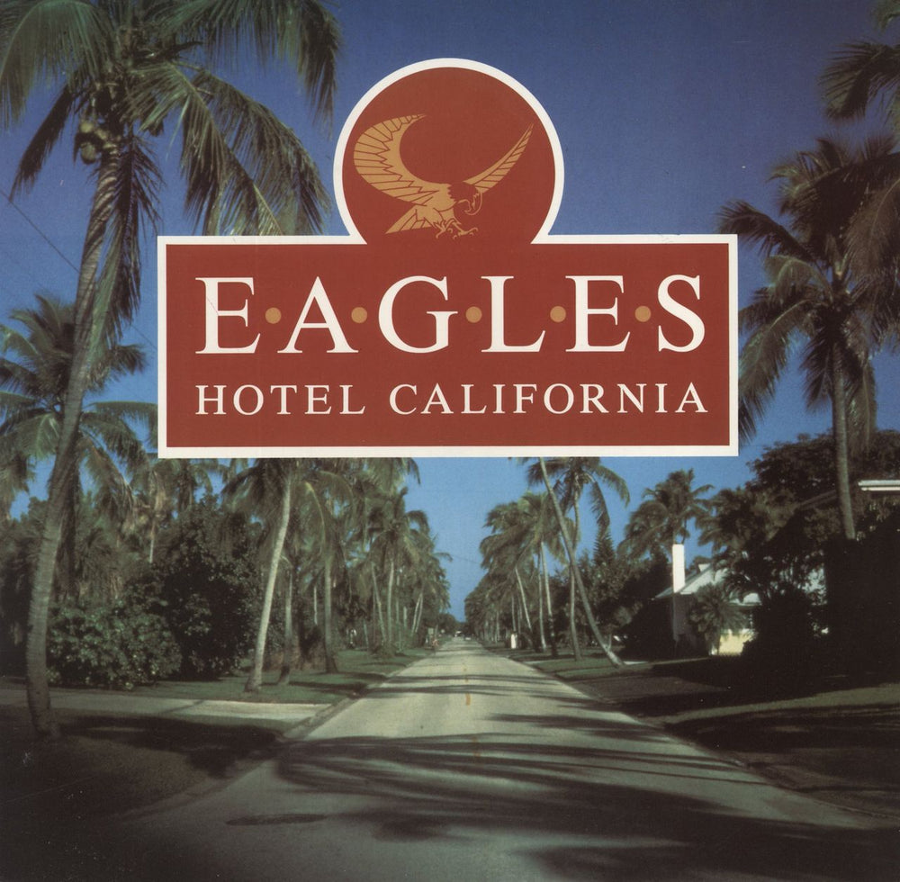 Eagles Hotel California UK 12" vinyl single (12 inch record / Maxi-single) EKR10T