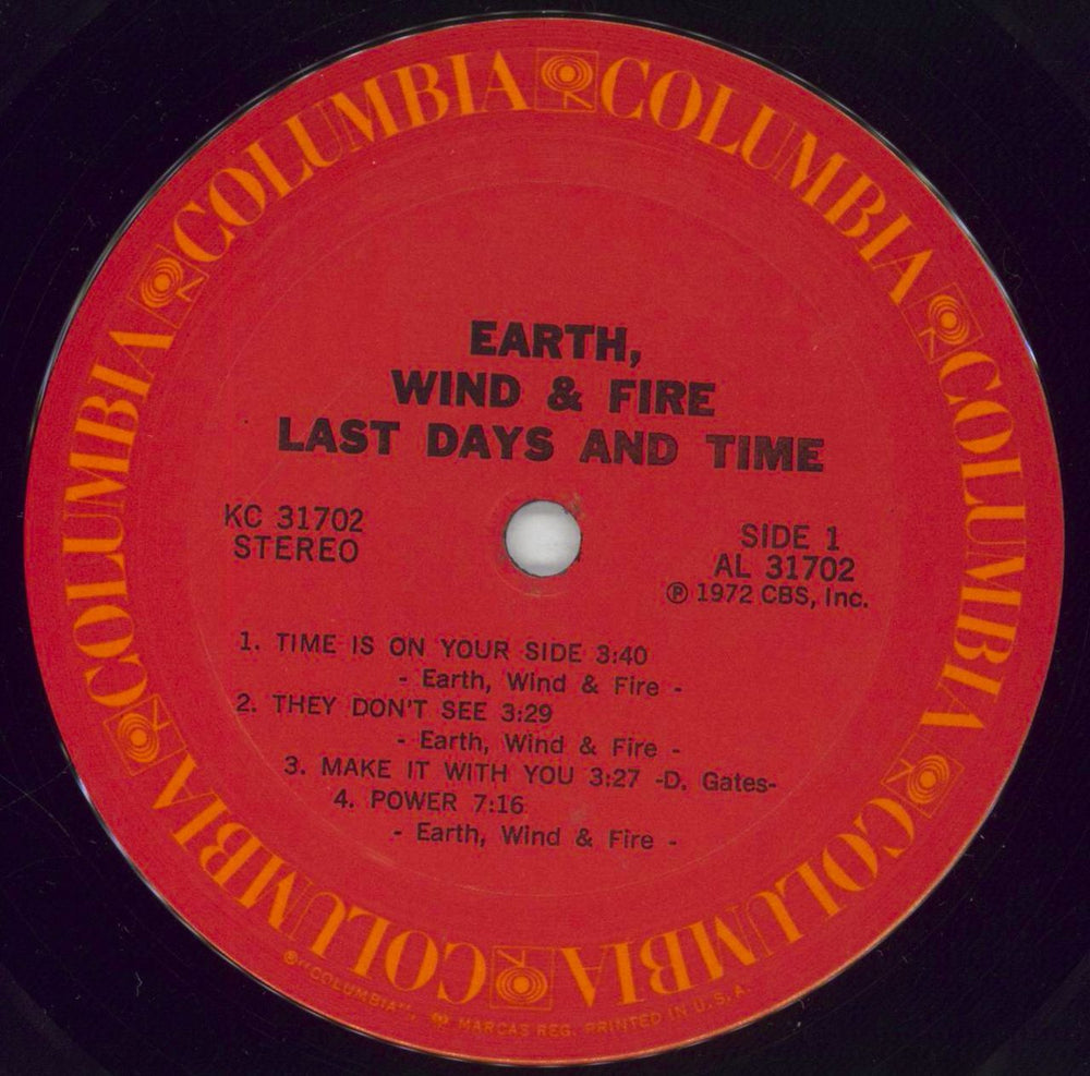 Earth Wind & Fire Last Days And Time US Promo vinyl LP album (LP record) EWFLPLA848633