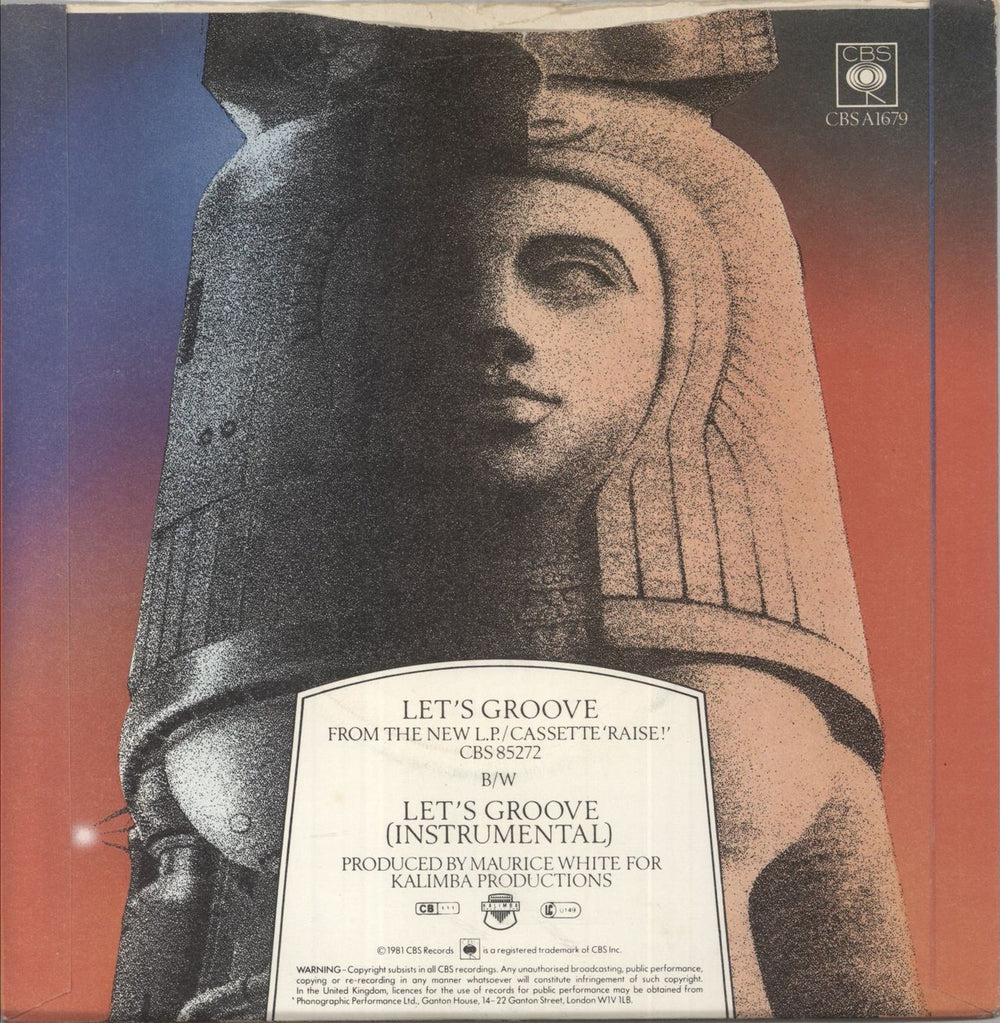 Earth Wind & Fire Lets Groove UK 7" vinyl single (7 inch record / 45)