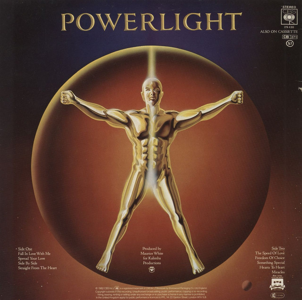 Earth Wind & Fire Powerlight UK vinyl LP album (LP record)