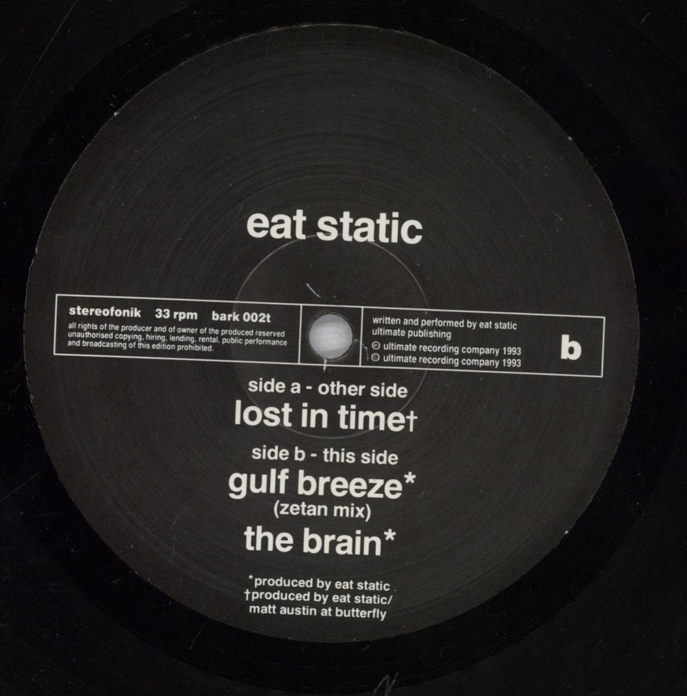 Eat Static Lost In Time UK 12" vinyl single (12 inch record / Maxi-single) ETS12LO835915