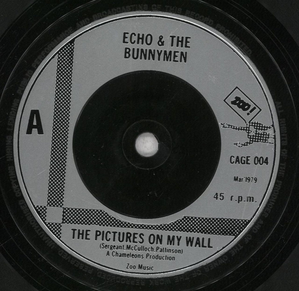 Echo & The Bunnymen The Pictures On My Wall - 5th UK 7" vinyl single (7 inch record / 45) ECH07TH681913