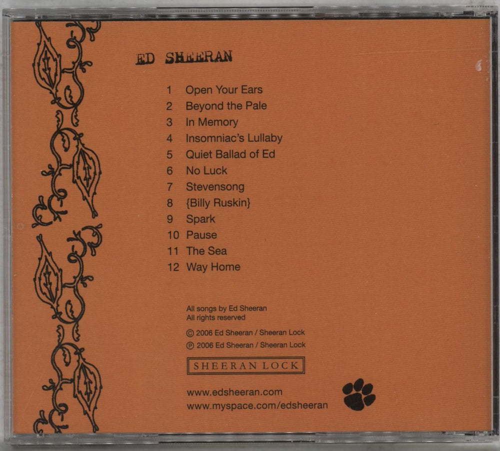 Ed Sheeran Ed Sheeran UK CD album (CDLP)