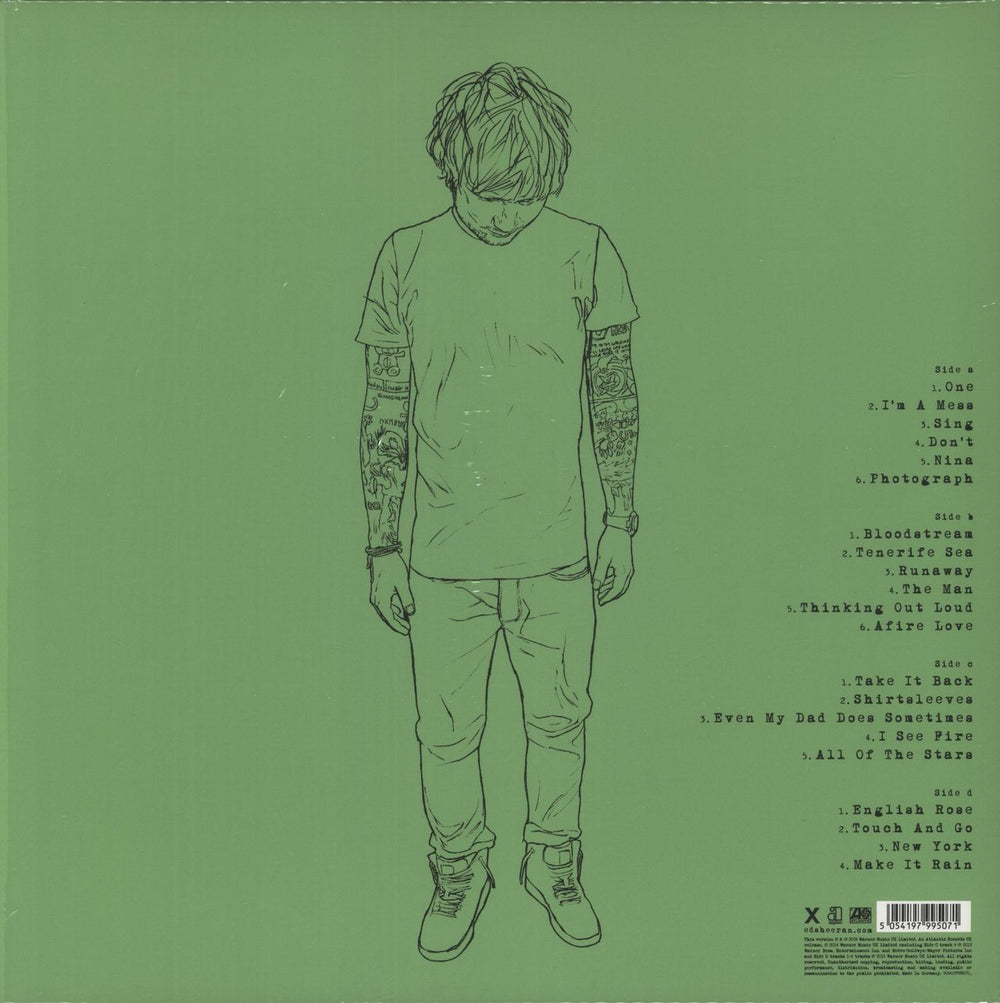 Ed Sheeran X - Green Vinyl + Slip Mat UK 2-LP vinyl record set (Double LP Album) 5054197995071