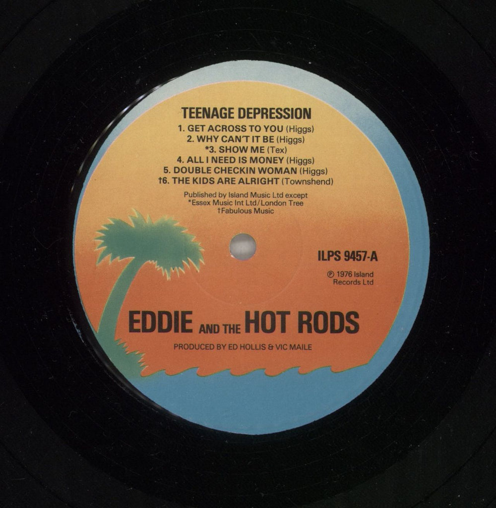 Eddie And The Hot Rods Teenage Depression + Poster & Stickers UK vinyl LP album (LP record) EHOLPTE392279