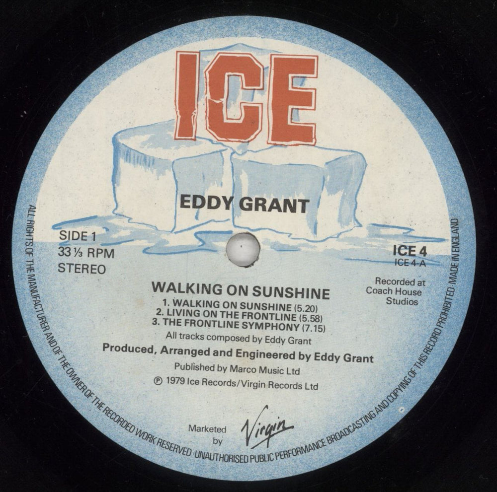 Eddy Grant Walking On Sunshine - EX UK vinyl LP album (LP record) EDGLPWA855290