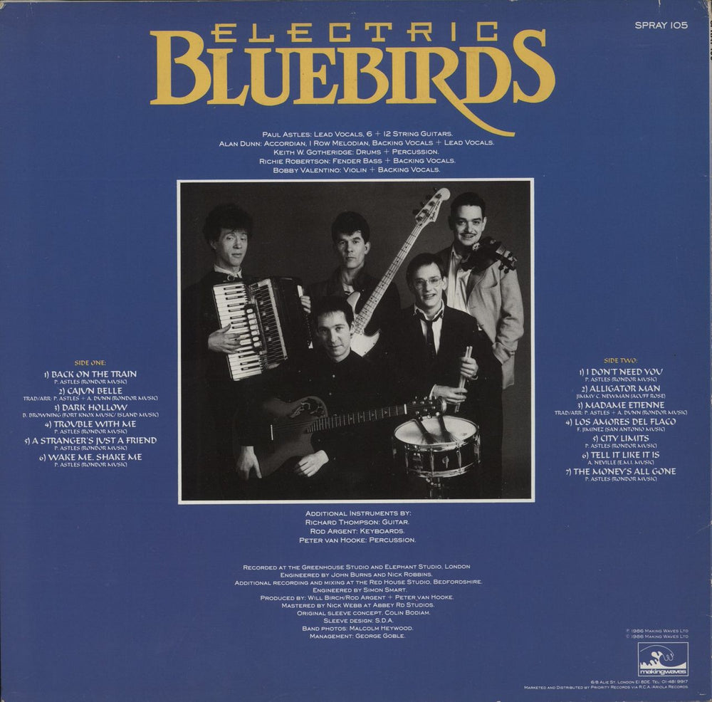 Electric Bluebirds Electric Bluebirds UK vinyl LP album (LP record)