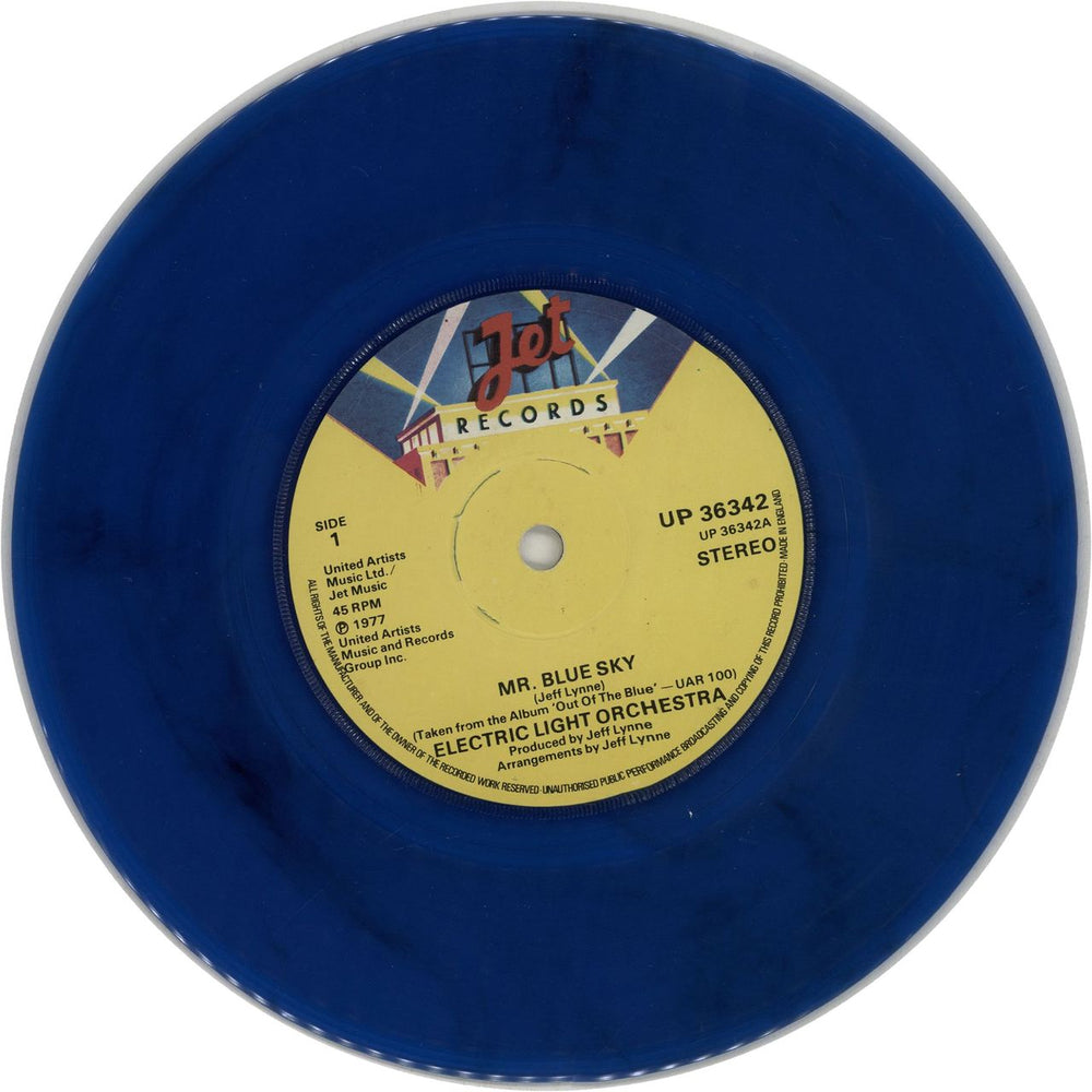 Electric Light Orchestra Mr. Blue Sky - Blue UK 7" vinyl single (7 inch record / 45) ELO07MR647922