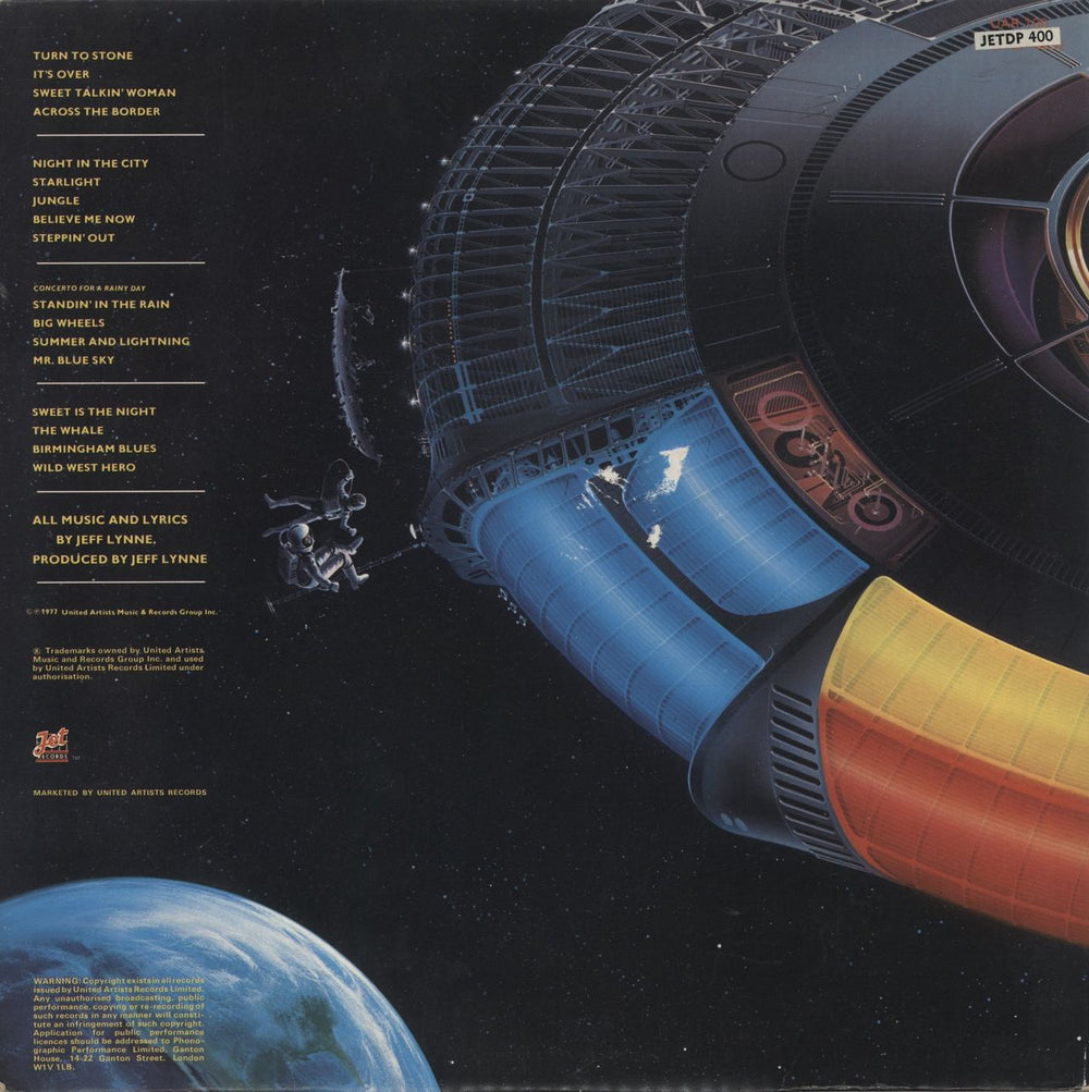 Electric Light Orchestra Out Of The Blue - Blue Vinyl - Complete - Stickered Sleeve - VG UK 2-LP vinyl record set (Double LP Album)